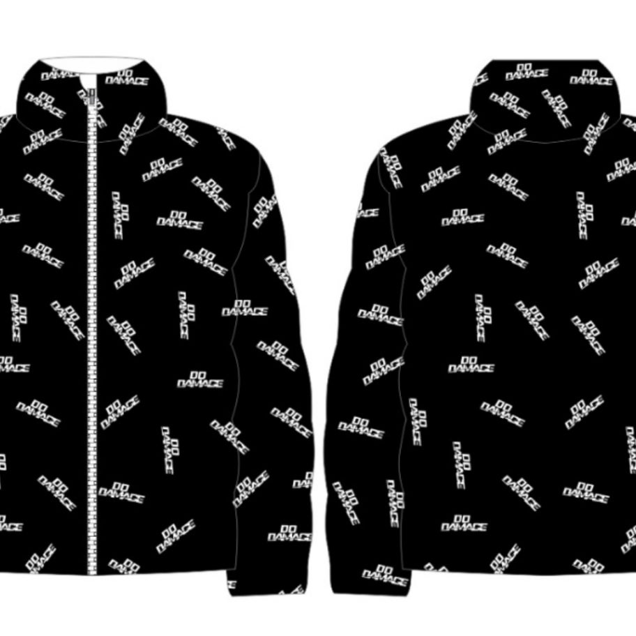 Black and white bubble coat store
